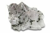 Spotted Phantom Amethyst Crystal Cluster with Epidote - China #290379-1